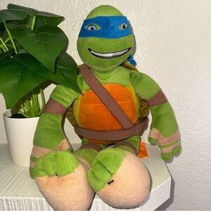 TMNT Teenage Mutant Ninja Turtles Leonardo Nickelodeon Plush Toy 2016 17" Show